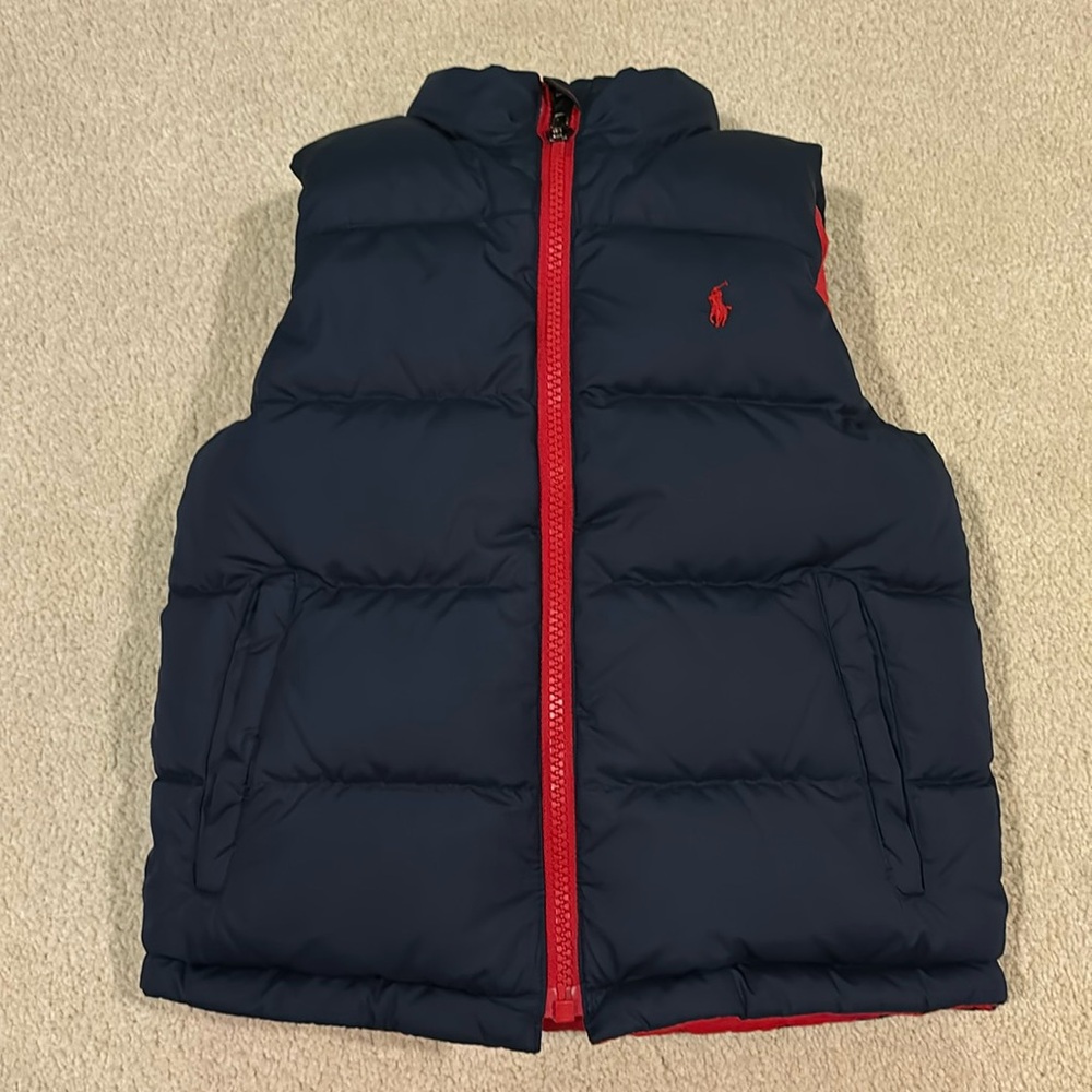 Polo, Ralph Lauren, reversible, puffer vest size 5